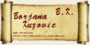 Borjana Kuzović vizit kartica